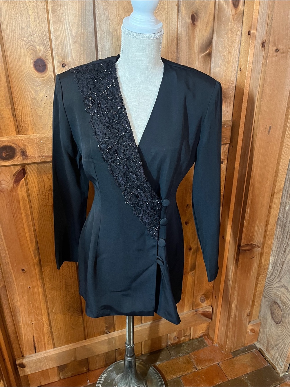 Scarlett size 5 JUNIOR black embellished blazer Gothic 3336